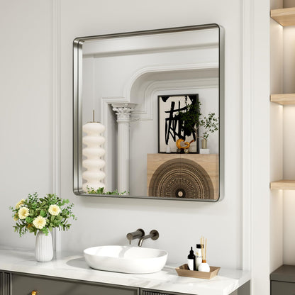 Rounded Rectangle Vanity Mirror – Metal Frame