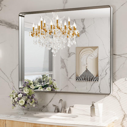 Rounded Rectangle Vanity Mirror – Metal Frame