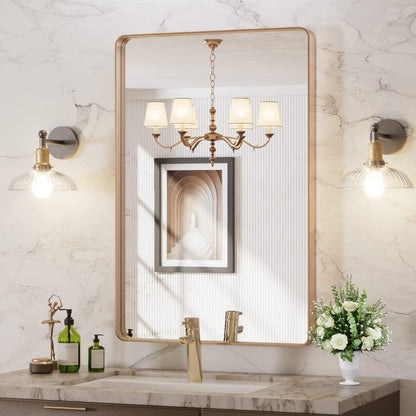 Rounded Rectangle Vanity Mirror – Metal Frame