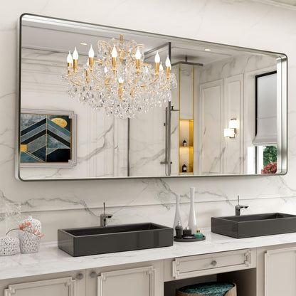 Rounded Rectangle Vanity Mirror – Metal Frame
