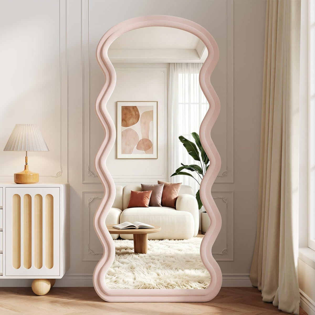 Full-Length Floor Mirror – Soft Flannel Frame