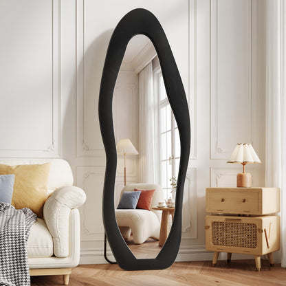 Full-Length Floor Mirror – Soft Flannel Frame