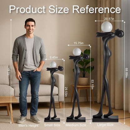 Human Shaped Floor Lamp with Sculptural Design