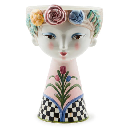 Ceramic Lady Vase – Sculptural Floral Design