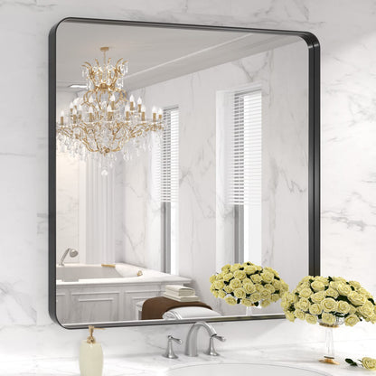 Rounded Rectangle Vanity Mirror – Metal Frame