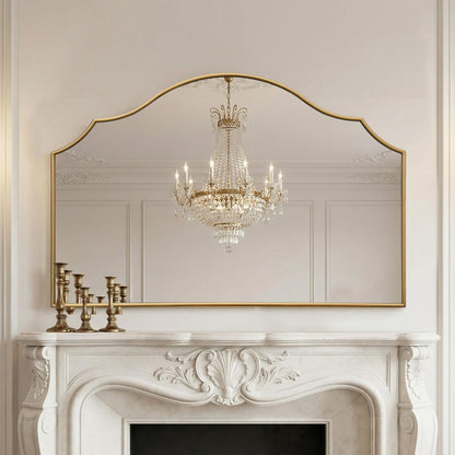 Gold Wall Mirror – Metal Frame Vanity Design