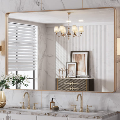 Rounded Rectangle Vanity Mirror – Metal Frame