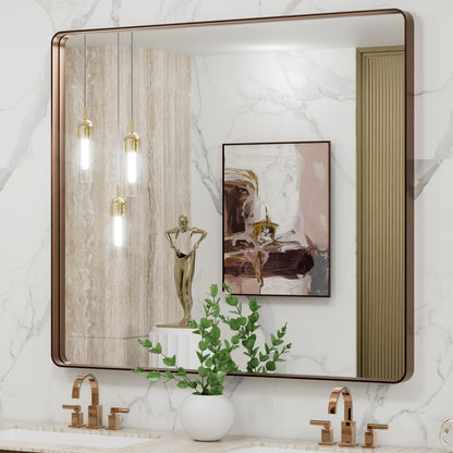Rounded Rectangle Vanity Mirror – Metal Frame