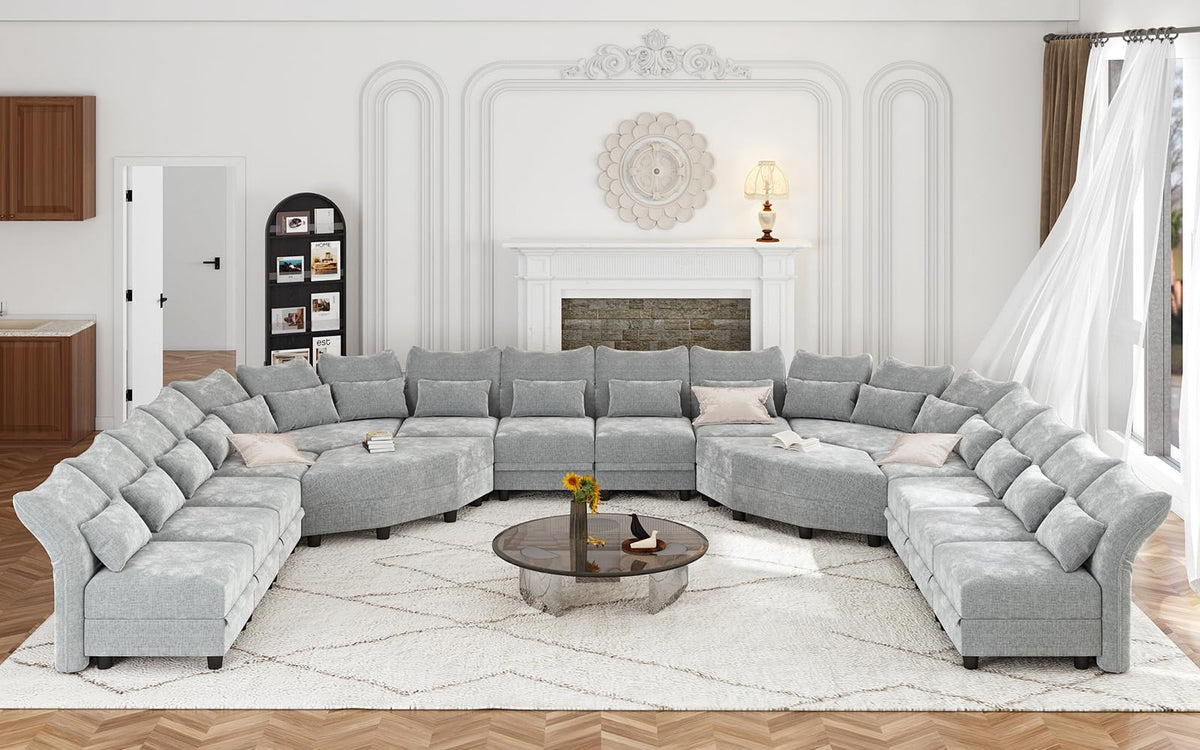 U-Shaped Sectional Sofa – Modern Lounge Design