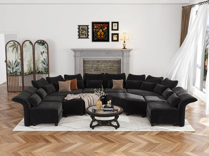 U-Shaped Sectional Sofa – Modern Lounge Design