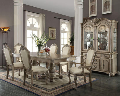 10 Piece Extendable Dining Set with Buffet and Hutch