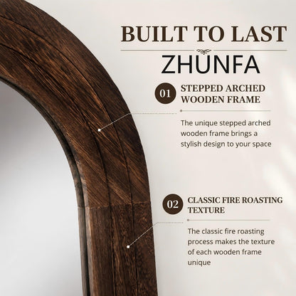 Arched Full-Length Mirror – Solid Wood Frame