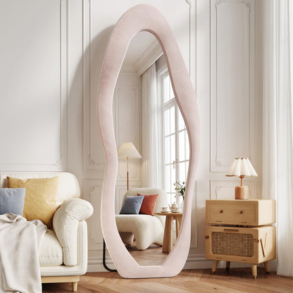 Full-Length Floor Mirror – Soft Flannel Frame