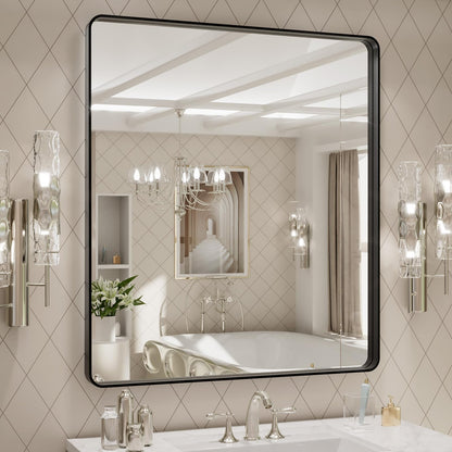 Rounded Rectangle Vanity Mirror – Metal Frame