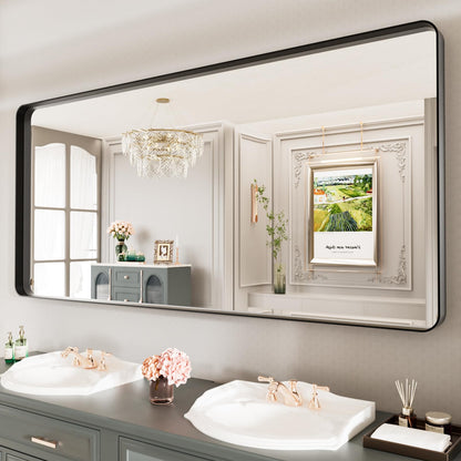 Rounded Rectangle Vanity Mirror – Metal Frame