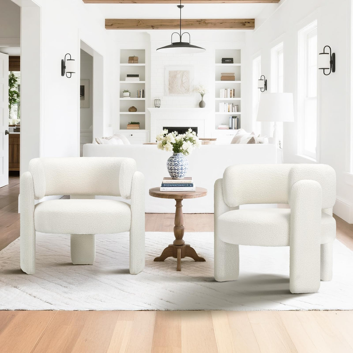 Velvet Barrel Accent Chair – Modern 3-Leg Design