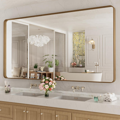 Rounded Rectangle Vanity Mirror – Metal Frame