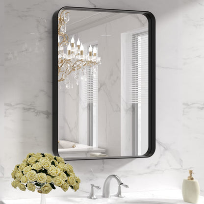 Rounded Rectangle Vanity Mirror – Metal Frame