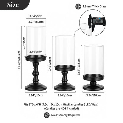 Hurricane Pillar Candle Holder – Centerpiece Stand