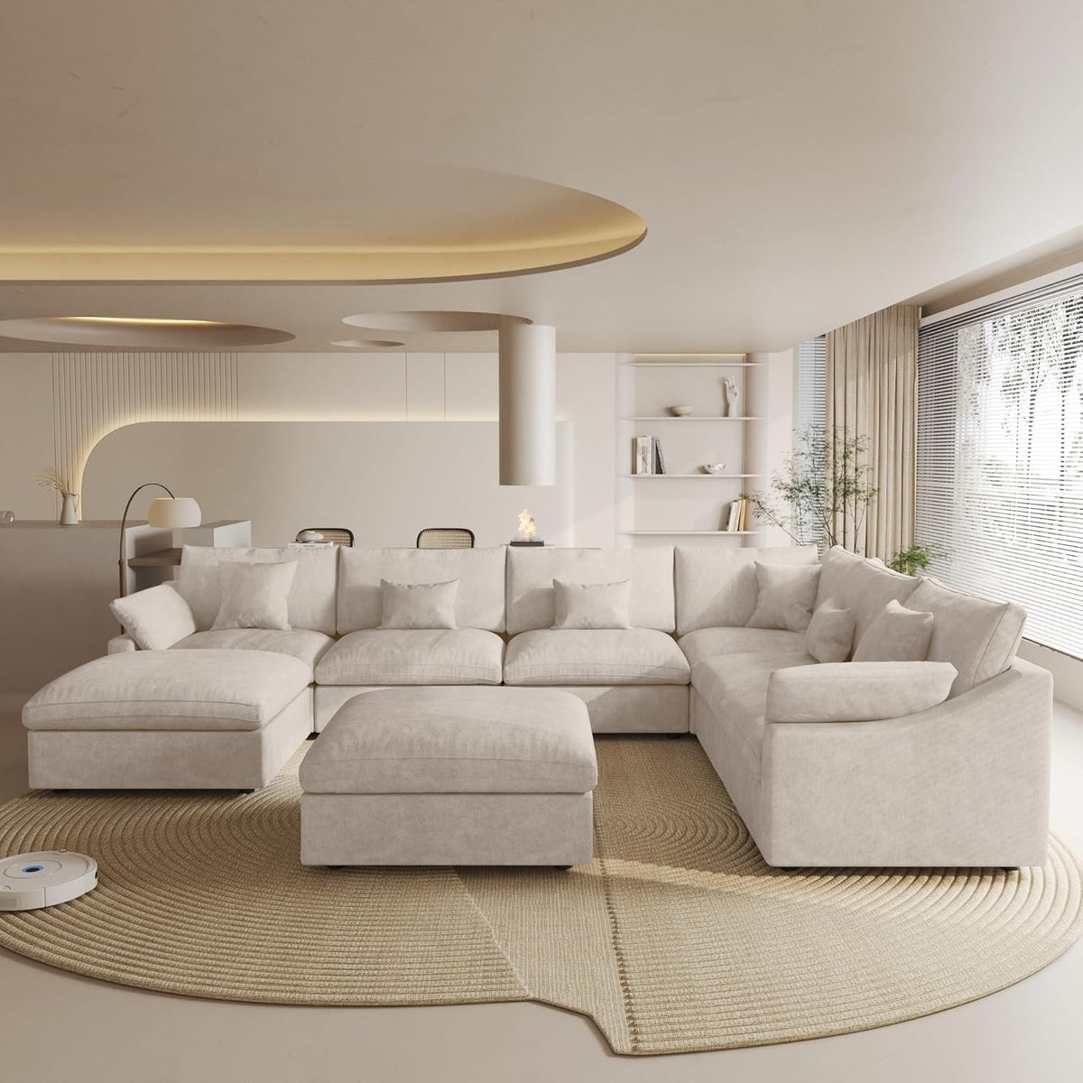 Linen Modular Sectional Sofa – Cloud Comfort Design