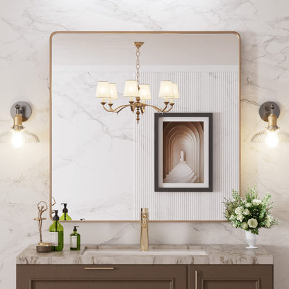 Rounded Rectangle Vanity Mirror – Metal Frame