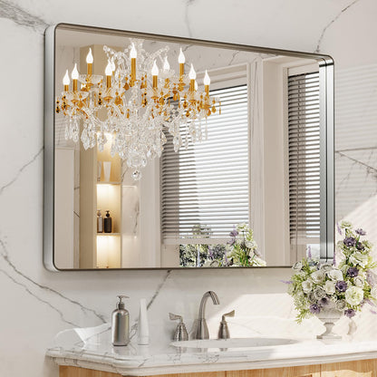 Rounded Rectangle Vanity Mirror – Metal Frame