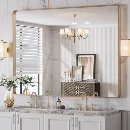 Rounded Rectangle Vanity Mirror – Metal Frame