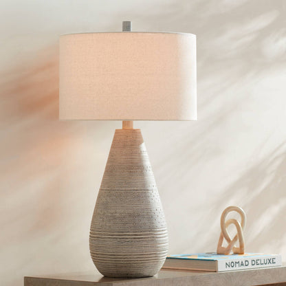 30 Inch Vase Table Lamps in Natural Gray Set of 2