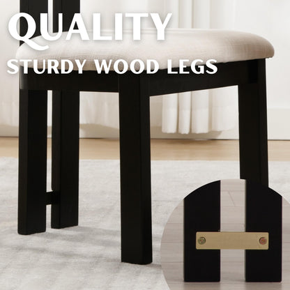 Modern Farmhouse Dining Chairs with Wood Frame