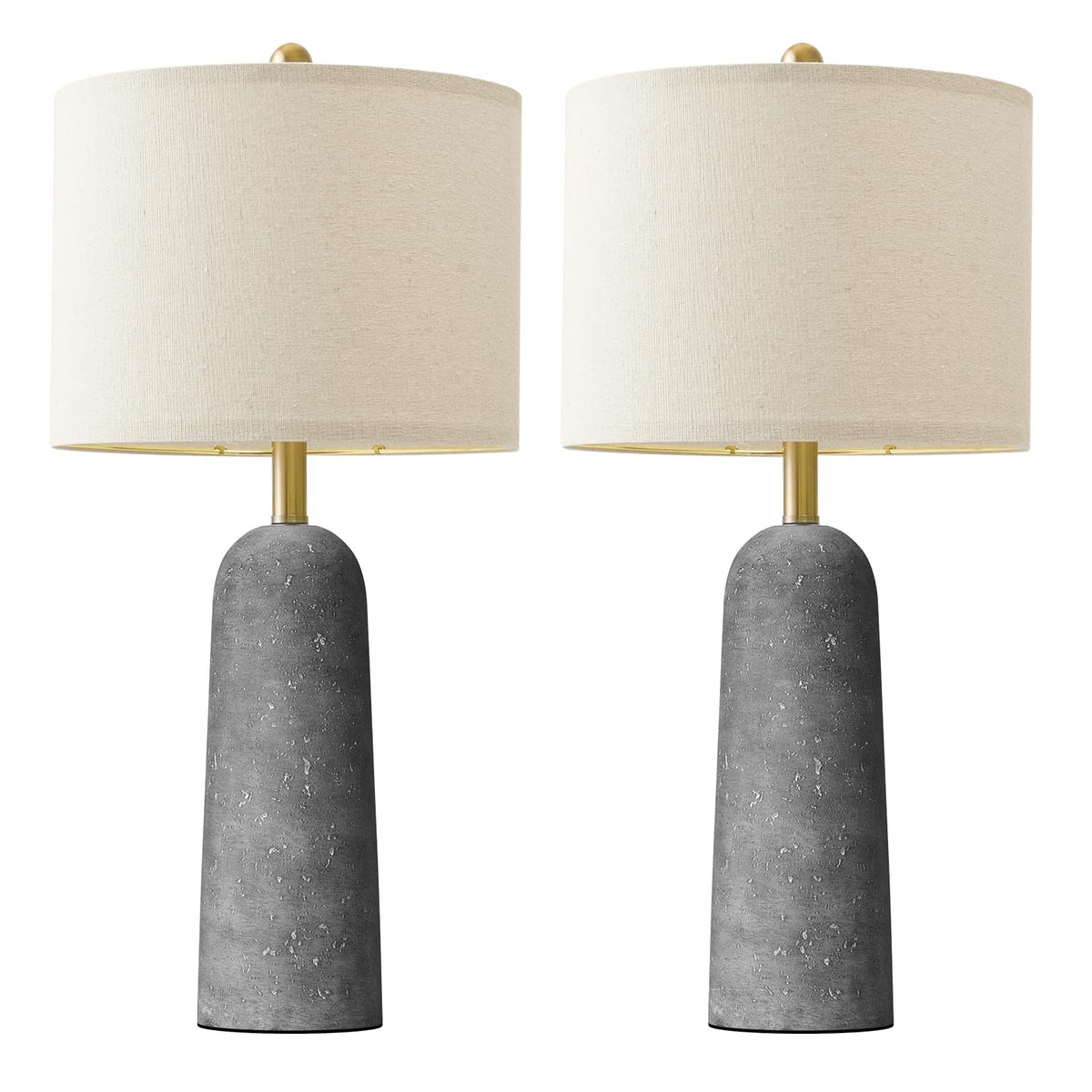 Modern Table Lamps with Sculptural Design Set of 2