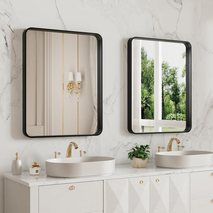 Rounded Rectangle Vanity Mirror – Metal Frame