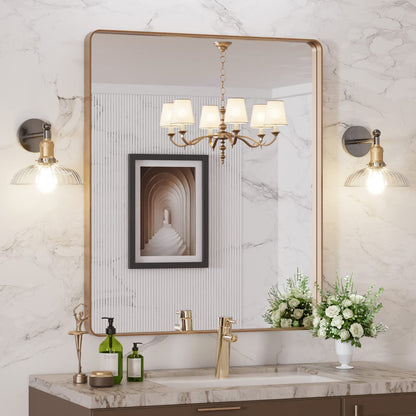 Rounded Rectangle Vanity Mirror – Metal Frame