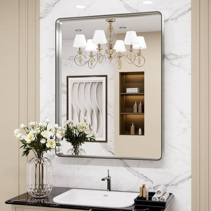 Rounded Rectangle Vanity Mirror – Metal Frame