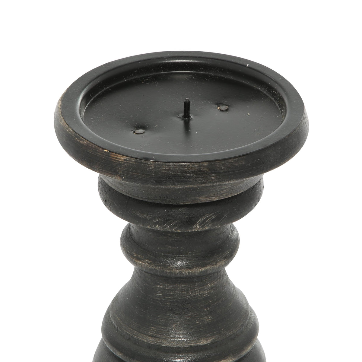 Wood Pillar Candle Holders – Traditional Set of 3