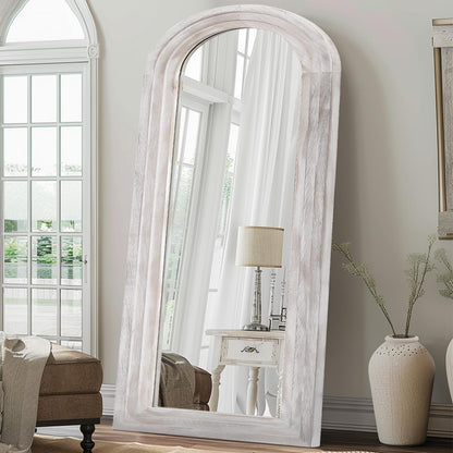 Arched Full-Length Mirror – Solid Wood Frame