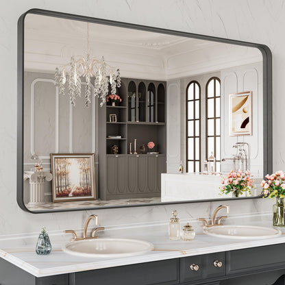 Rounded Rectangle Vanity Mirror – Metal Frame