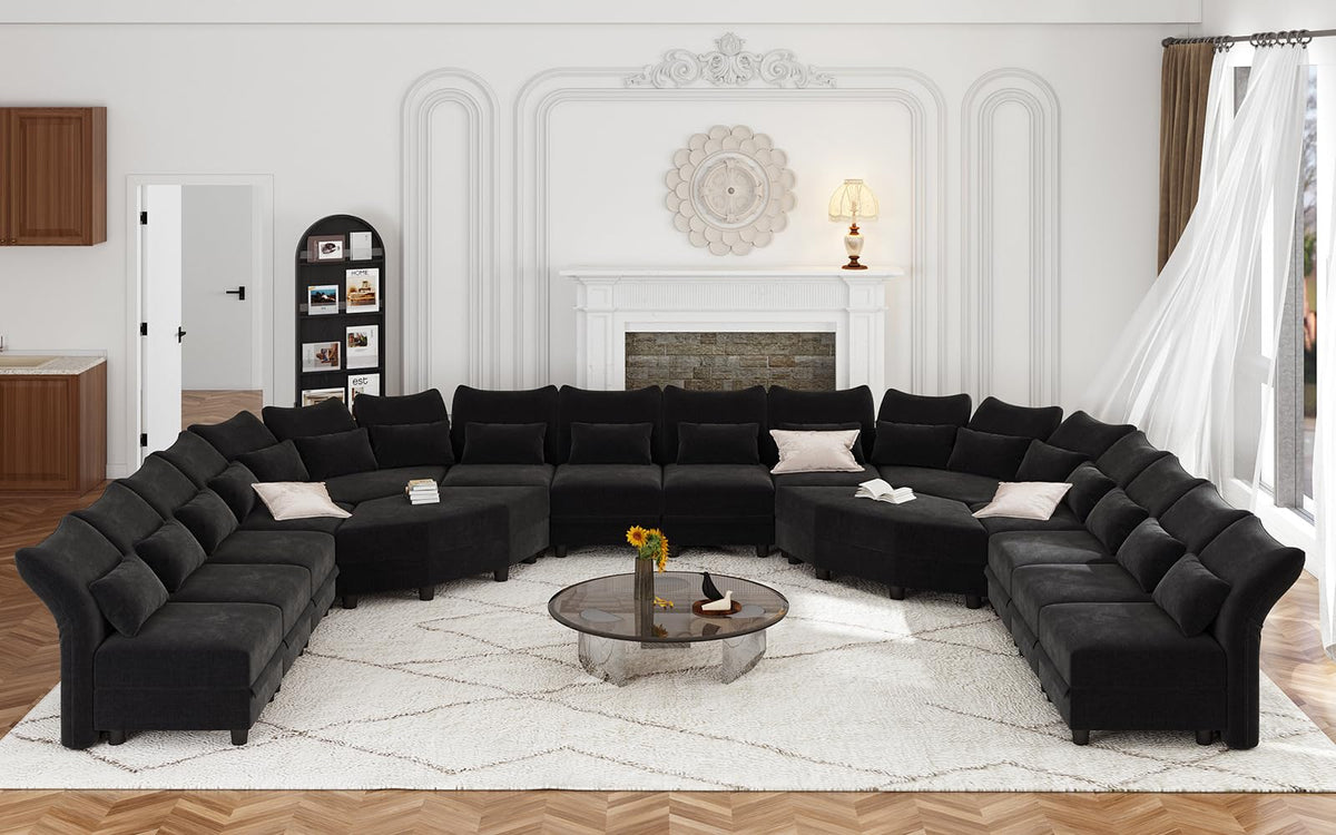U-Shaped Sectional Sofa – Modern Lounge Design