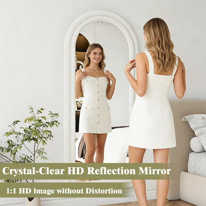 Full-Length Floor Mirror – Soft Flannel Frame