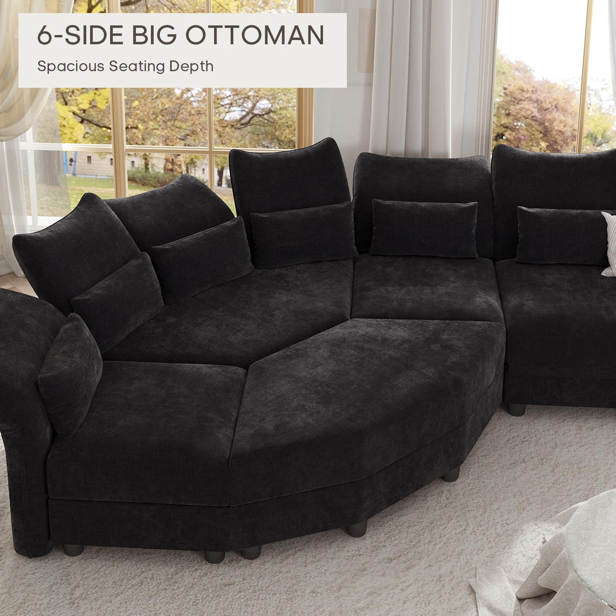 U-Shaped Sectional Sofa – Modern Lounge Design