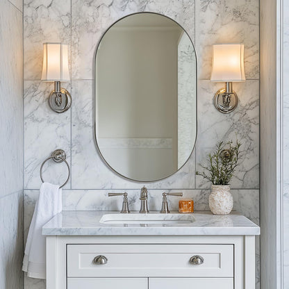 Oval Bathroom Mirror – Modern Wall-Mounted Design