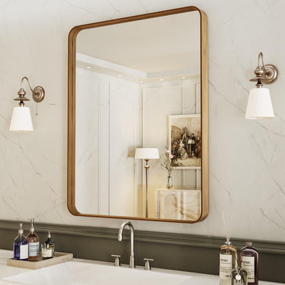 Rounded Rectangle Vanity Mirror – Metal Frame