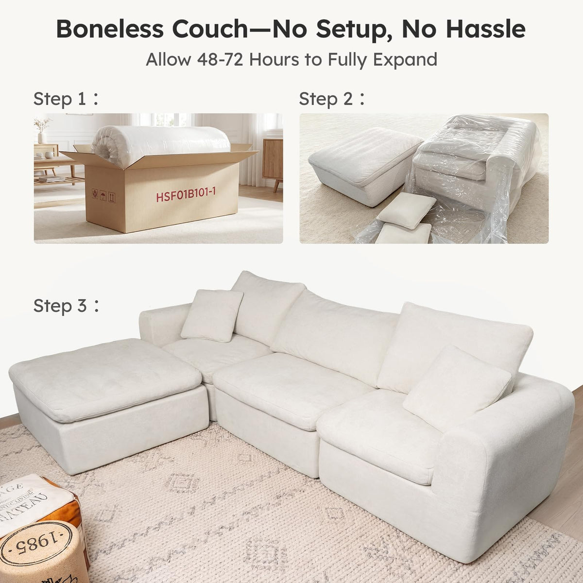 Boneless Sofa – Deep Seat Cloud Lounge Design