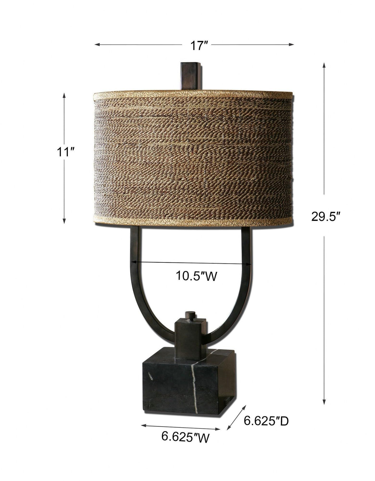 Two Light Metal Table Lamp with Sculptural Design