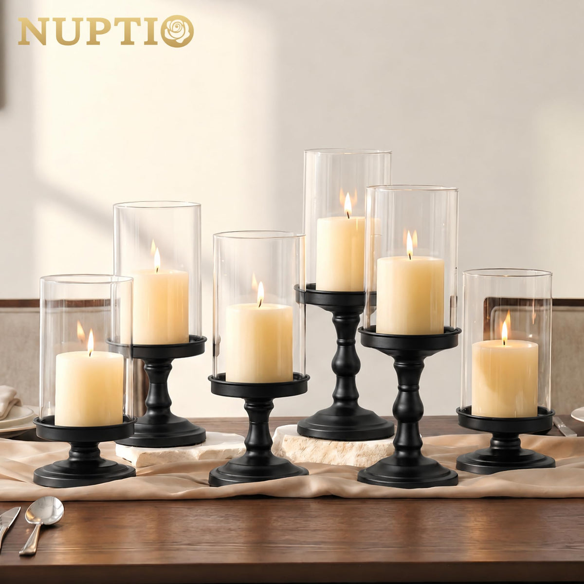 Hurricane Pillar Candle Holder – Centerpiece Stand