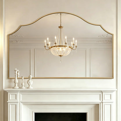 Gold Wall Mirror – Metal Frame Vanity Design