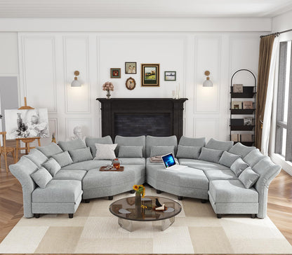 U-Shaped Sectional Sofa – Modern Lounge Design