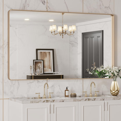 Rounded Rectangle Vanity Mirror – Metal Frame