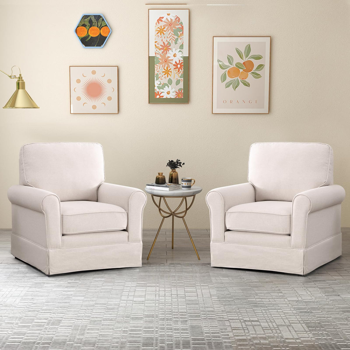 Mid-Century Swivel Barrel Chair – Modern Accent