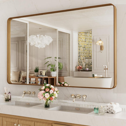 Rounded Rectangle Vanity Mirror – Metal Frame