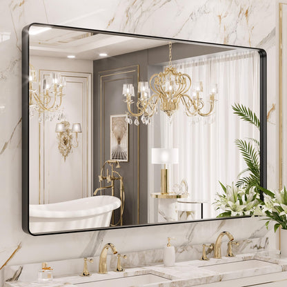 Rounded Rectangle Vanity Mirror – Metal Frame